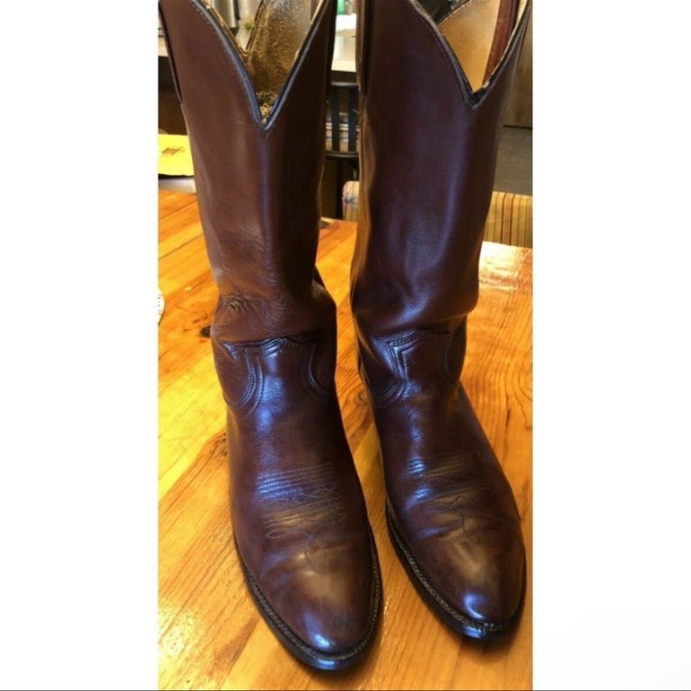 Frye Vintage Western Boots Reddish Brown